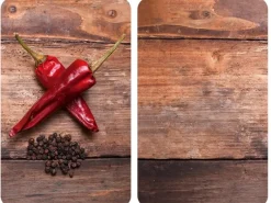 Allstar Herdabdeckungen|Kochfelder<Glasabdeckplatten Pepper für Glaskeramik-Kochfelder  2er-Set