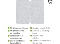 Best Allstar Herdabdeckplatte für Glaskeramik-Kochfelder Transparent 2er-Set