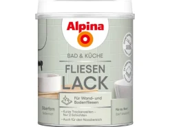 Outlet Alpina Fliesen-Lack Bad & Küche 2 Komponenten Silberfarn Seidenmatt 750 ml Grün-Grau