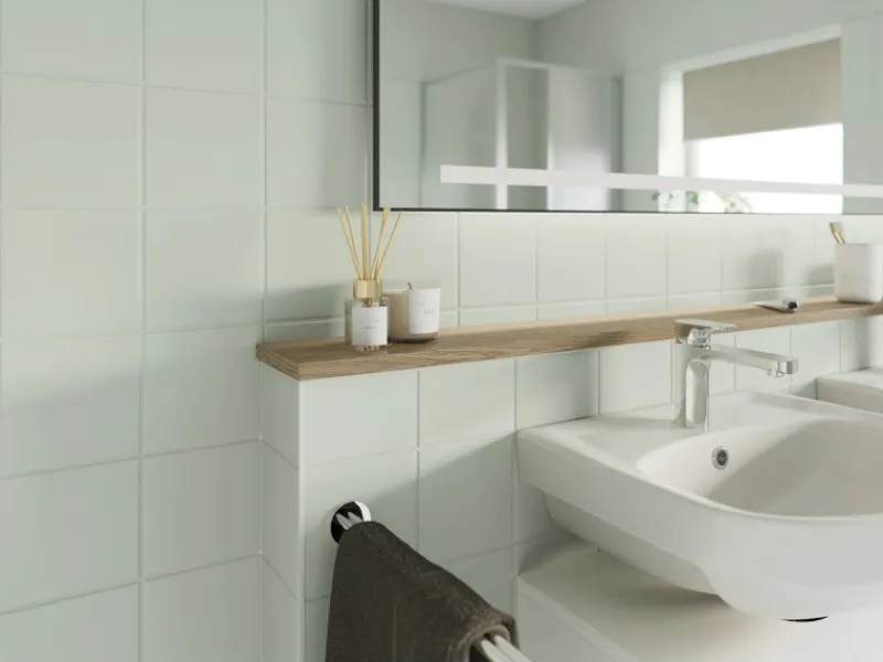 Outlet Alpina Fliesen-Lack Bad & Küche 2 Komponenten Silberfarn Seidenmatt 750 ml Grün-Grau