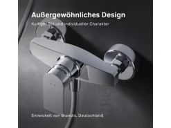 AM.PM Einhebel Duscharmatur Brausearmatur aus Messing Brausebatterie Flash FNA20000 Chrom< Einhebelmischer