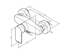 AM.PM Einhebel Duscharmatur Brausearmatur aus Messing Brausebatterie Flash FNA20000 Chrom< Einhebelmischer