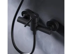 Einhebelmischer<AM.PM Einhebel Duscharmatur X-Joy S Brausearmatur aus Messing Brausebatterie Spike FPA20022 Schwarz