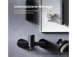 Einhebelmischer<AM.PM Einhebel Duscharmatur X-Joy S Brausearmatur aus Messing Brausebatterie Spike FPA20022 Schwarz