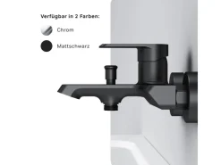 AM.PM Einhebel Wannenarmatur Brausearmatur Flash Aufputz FNA10022 Schwarz< Einhebelmischer