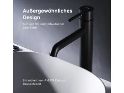 AM.PM Einhebel Waschtischarmatur Spike Wasserhahn Bad aus Messing FPA92022 Schwarz< Einhebelmischer