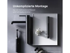 AM.PM Einhebel Waschtischarmatur Spike Wasserhahn Bad aus Messing FPA92022 Schwarz< Einhebelmischer