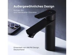 AM.PM Einhebel Waschtischarmatur Hit Wasserhahn Bad aus Messing FTA02822 Schwarz< Einhebelmischer