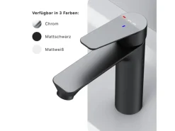 AM.PM Einhebel Waschtischarmatur Hit Wasserhahn Bad aus Messing FTA02822 Schwarz< Einhebelmischer