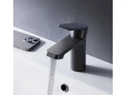 Outlet AM.PM Einhebel Waschtischarmatur Flash Wasserhahn Bad aus Messing FNA02122 Schwarz
