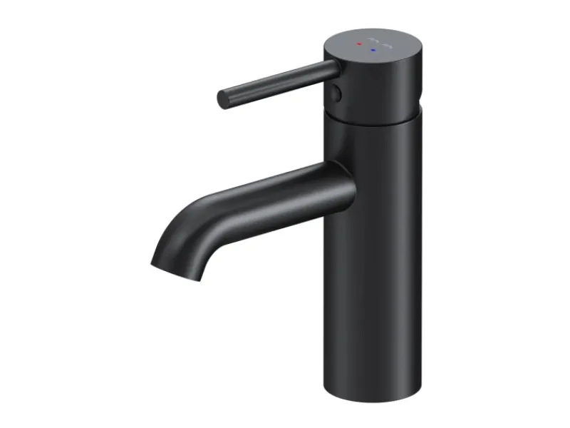 Einhebelmischer<AM.PM Einhebel Waschtischarmatur Spike Wasserhahn Bad aus Messing FPA02122 Schwarz