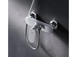 AM.PM Einhebel-Duscharmatur Like Brausearmatur aus Messing, Brausebatterie, Wasserhahn Bad FLA20000 Chrom< Einhebelmischer