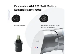 AM.PM Einhebel-Duscharmatur Like Brausearmatur aus Messing, Brausebatterie, Wasserhahn Bad FLA20000 Chrom< Einhebelmischer
