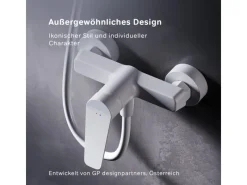 Hot AM.PM Einhebel-Duscharmatur Gem Brausearmatur aus Messing, Brausebatterie Wasserhahn Bad FTA20033 Weiß