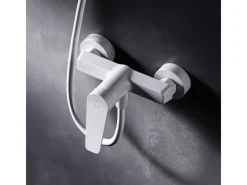 Hot AM.PM Einhebel-Duscharmatur Gem Brausearmatur aus Messing, Brausebatterie Wasserhahn Bad FTA20033 Weiß