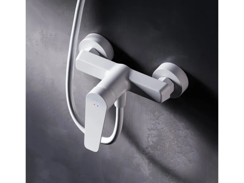 Hot AM.PM Einhebel-Duscharmatur Gem Brausearmatur aus Messing, Brausebatterie Wasserhahn Bad FTA20033 Weiß