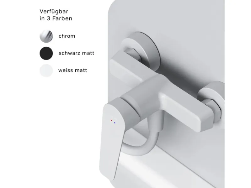 Hot AM.PM Einhebel-Duscharmatur Gem Brausearmatur aus Messing, Brausebatterie Wasserhahn Bad FTA20033 Weiß