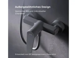 Einhebelmischer<AM.PM Einhebel-Duscharmatur Gem Brausearmatur aus Messing, Brausebatterie Wasserhahn Bad FTA20022