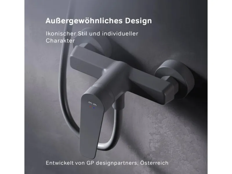 Einhebelmischer<AM.PM Einhebel-Duscharmatur Gem Brausearmatur aus Messing, Brausebatterie Wasserhahn Bad FTA20022