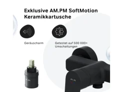 Einhebelmischer<AM.PM Einhebel-Duscharmatur Gem Brausearmatur aus Messing, Brausebatterie Wasserhahn Bad FTA20022