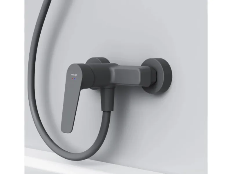 Einhebelmischer<AM.PM Einhebel-Duscharmatur Gem Brausearmatur aus Messing, Brausebatterie Wasserhahn Bad FTA20022