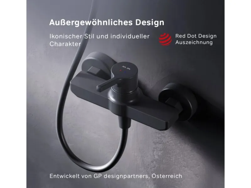 AM.PM Einhebel-Duscharmatur X-Joy S Brausearmatur aus Messing, Brausebatterie Wasserhahn Bad FXB20022< Einhebelmischer