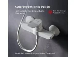 New AM.PM Einhebel-Duscharmatur Hit Brausearmatur aus Messing, Mischbatterie Brausebatterie Wasserhahn Bad FXA20033 Weiß