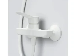 New AM.PM Einhebel-Duscharmatur Hit Brausearmatur aus Messing, Mischbatterie Brausebatterie Wasserhahn Bad FXA20033 Weiß
