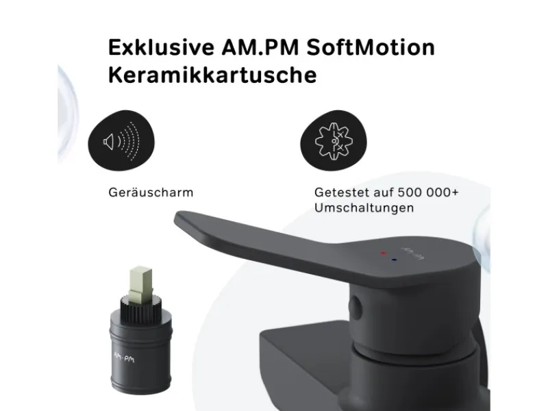 AM.PM Einhebel-Duscharmatur Hit Brausearmatur aus Messing, Mischbatterie Brausebatterie Wasserhahn Bad FXA20022< Einhebelmischer