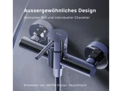 AM.PM Einhebel-Duscharmatur Spike Brausearmatur aus Messing, Brausebatterie Wasserhahn Bad FPA20000 Chrom< Einhebelmischer