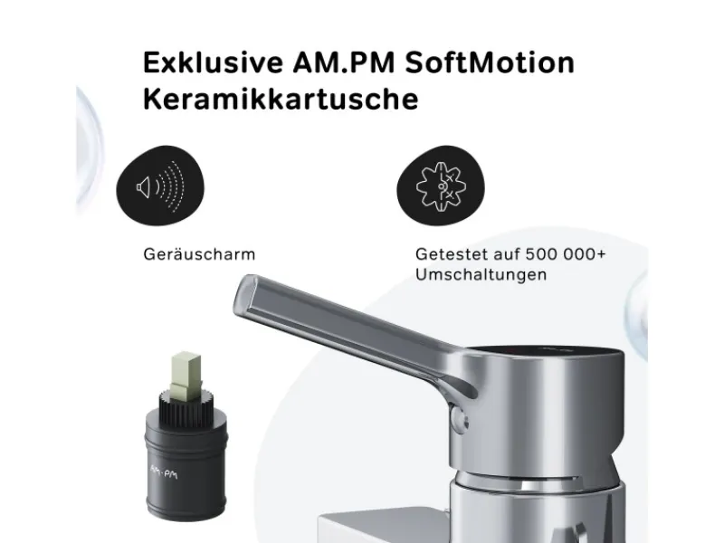 AM.PM Einhebel-Duscharmatur X-Joy S Brausearmatur aus Messing, Brausebatterie Wasserhahn Bad FXB20000 < Einhebelmischer