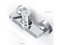 AM.PM Einhebel-Duscharmatur X-Joy S Brausearmatur aus Messing, Brausebatterie Wasserhahn Bad FXB20000 < Einhebelmischer