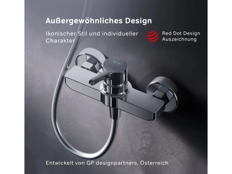AM.PM Einhebel-Duscharmatur X-Joy S Brausearmatur aus Messing, Brausebatterie Wasserhahn Bad FXB20000 < Einhebelmischer