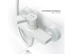 Einhebelmischer<AM.PM Einhebel-Duscharmatur X-Joy S Brausearmatur aus Messing, Brausebatterie Wasserhahn Bad Mischbatterie FXB20033