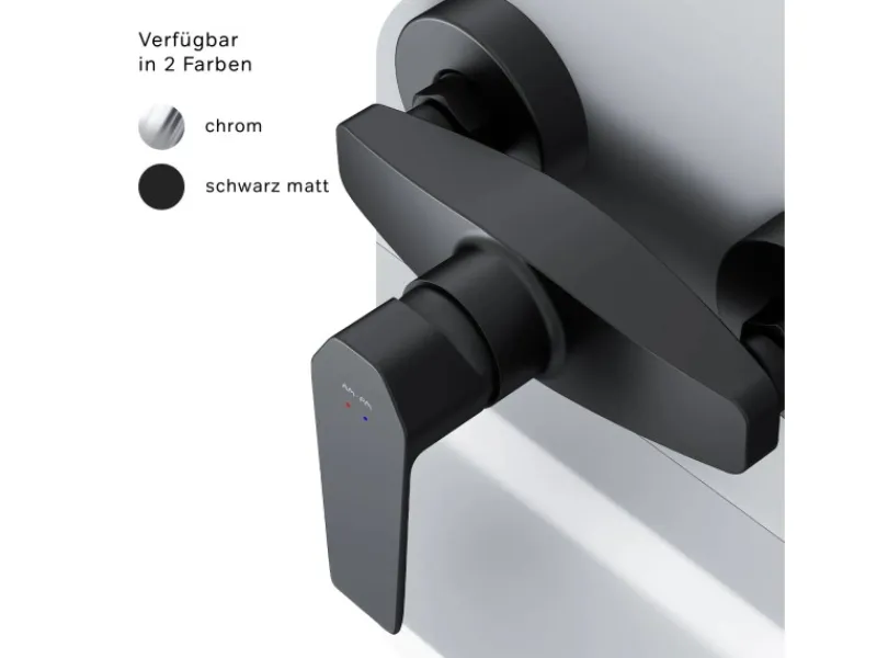 Einhebelmischer<AM.PM Einhebel-Duscharmatur Gem Brausearmatur aus Messing, Brausebatterie, Wasserhahn Bad FGA20022