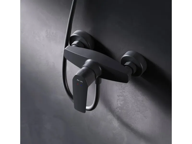 Einhebelmischer<AM.PM Einhebel-Duscharmatur Gem Brausearmatur aus Messing, Brausebatterie, Wasserhahn Bad FGA20022