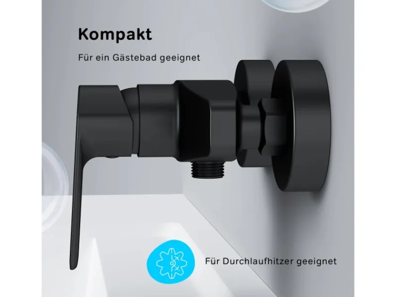 Einhebelmischer<AM.PM Einhebel-Duscharmatur Gem Brausearmatur aus Messing, Brausebatterie, Wasserhahn Bad FGA20022