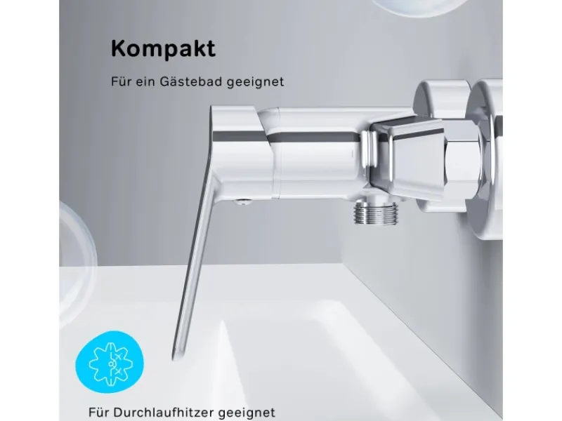 Discount AM.PM Einhebel-Duscharmatur Hit Brausearmatur aus Messing, Brausebatterie Wasserhahn Bad FTA20000 Chrom