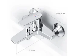 AM.PM Einhebel-Wannenarmatur / Brausearmatur,  Wasserhahn Bad, Wannenbatterie FGA10000 Gem Aufputz< Einhebelmischer