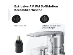 AM.PM Einhebel-Wannenarmatur / Brausearmatur,  Wasserhahn Bad, Wannenbatterie FGA10000 Gem Aufputz< Einhebelmischer