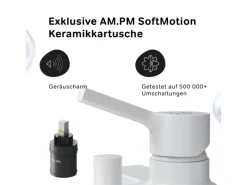 Einhebelmischer<AM.PM Einhebel-Wannenarmatur / Brausearmatur , Wasserhahn Bad Wannenbatterie FXB10033 X-Joy S Aufputz