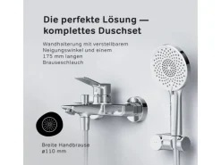Best AM.PM Einhebel-Wannenarmatur mit Handbrause und Halter X-Joy Aufputz