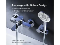 Best AM.PM Einhebel-Wannenarmatur mit Handbrause und Halter X-Joy Aufputz