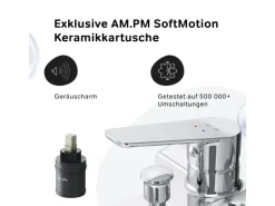 AM.PM Einhebel-Wannenarmatur / Brausearmatur,  Wasserhahn Bad, Wannenbatterie FTA10000 Hit Aufputz< Einhebelmischer