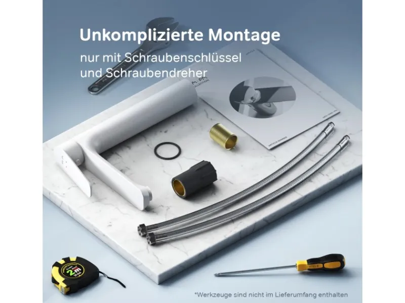 AM.PM Einhebel-Waschtischarmatur Hit Wasserhahn Bad FTA02133 Weiß< Einhebelmischer