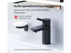 AM.PM Einhebel-Waschtischarmatur X-Joy S Wasserhahn Bad aus Messing, Waschbecken Armatur, Mischbatterie FXB02122< Einhebelmischer