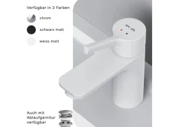 Einhebelmischer<AM.PM Einhebel-Waschtischarmatur X-Joy S Wasserhahn Bad aus Messing, Waschbecken Armatur, Mischbatterie FXB02133
