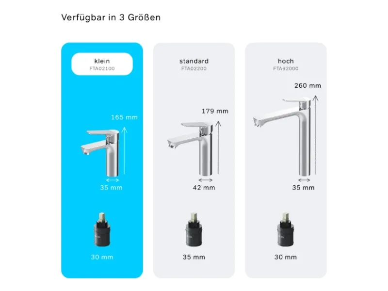 AM.PM Einhebel-Waschtischarmatur Hit Wasserhahn Bad FTA02100 Chrom< Einhebelmischer