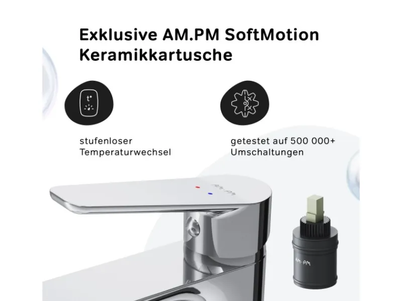 AM.PM Einhebel-Waschtischarmatur Hit Wasserhahn Bad FTA02100 Chrom< Einhebelmischer