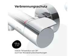 AM.PM Thermostat Duscharmatur X-Joy Brausearmatur aus Messing, Mischbatterie, Duschthermostat FXA40000< Einhebelmischer